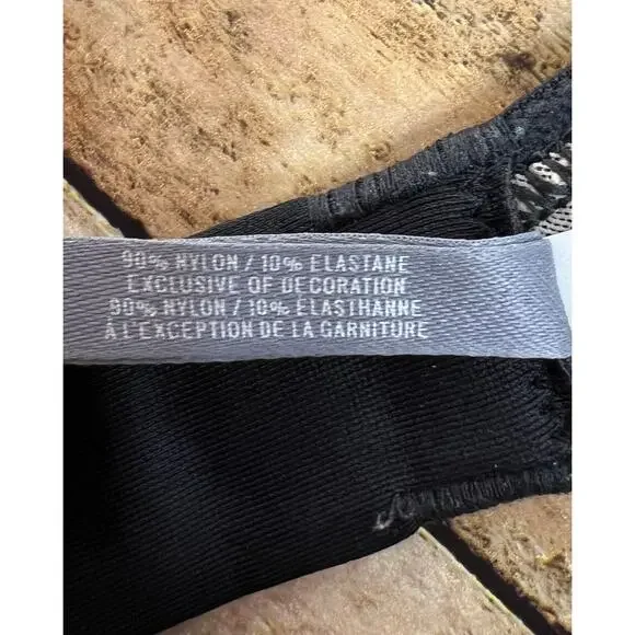 Aerie Harper Black Lace Push Up Bra Size 34C - Picture 6 of 6